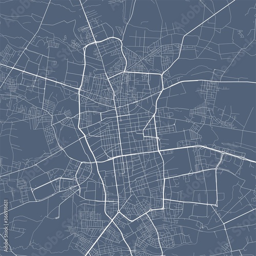 Lodz map. Lodz city map poster. Map of Lodz street, urban area.