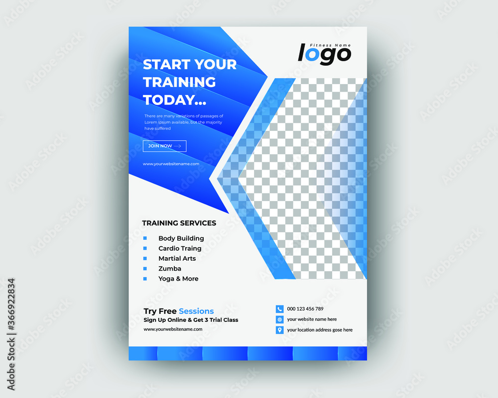 Gym or fitness flyer design template,GYM / Fitness Flyer template with grunge shapes. vector, Gym fitness social media post template shapes. vector,