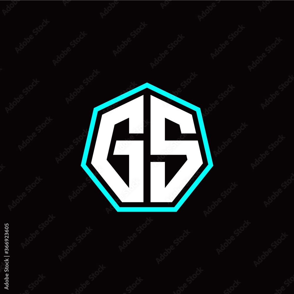 G S initials modern polygon logo template G S initials modern polygon logo template