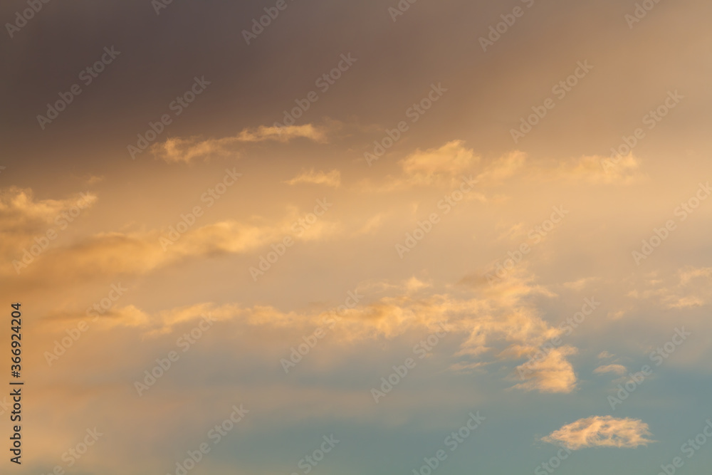 Vanilla Sky. Delicate clouds. Natural background.