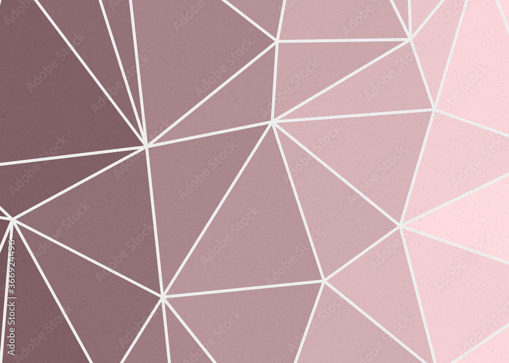 Fototapeta Soft Pink color Abstract color Low-Polygones Generative Art background illustration