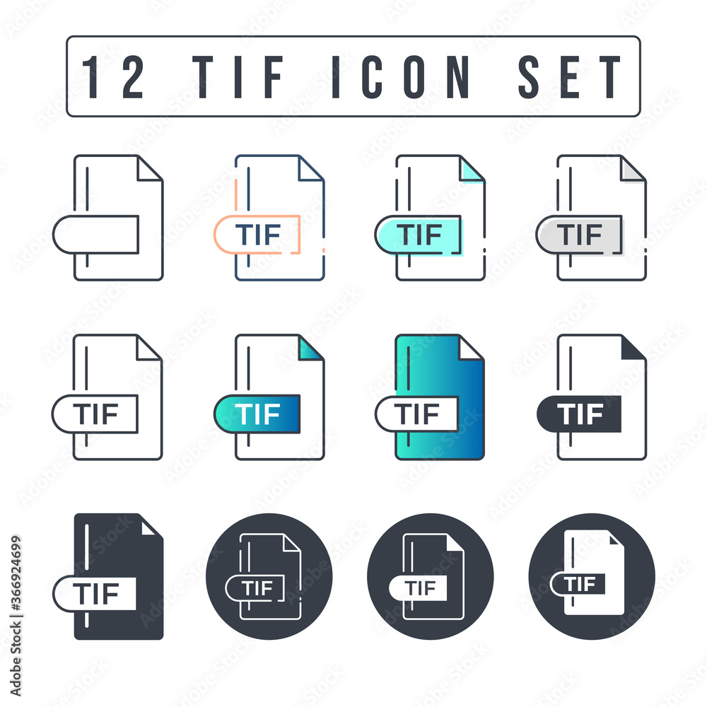TIF File Format Icon Set. 12 TIF icon set. TIF File Format Icon Set. 12 TIF icon set.