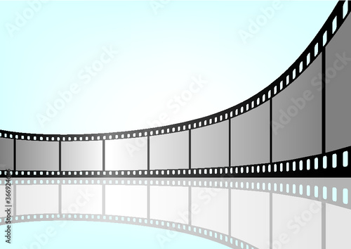 Cinema, movie and photography 35mm film strip template.  Vector 3D elements.