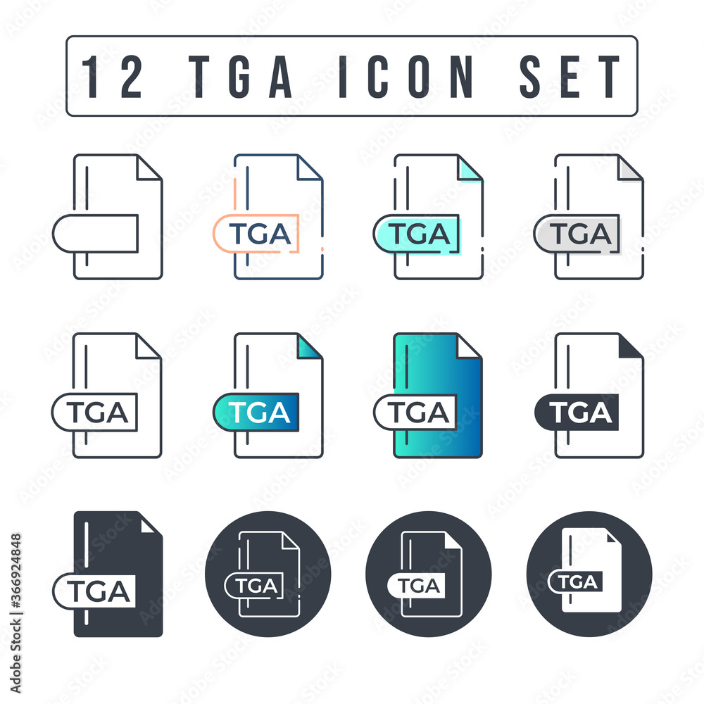 TGA File Format Icon Set. 12 TGA icon set. TGA File Format Icon Set. 12 TGA icon set.