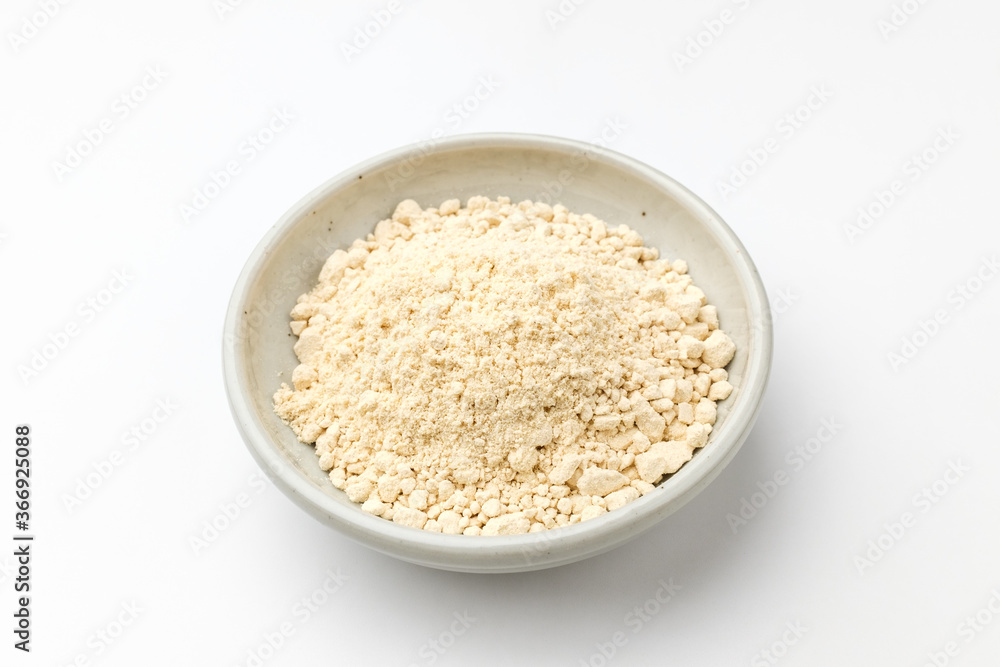 Wasabi powder on white background Wasabi powder on white background