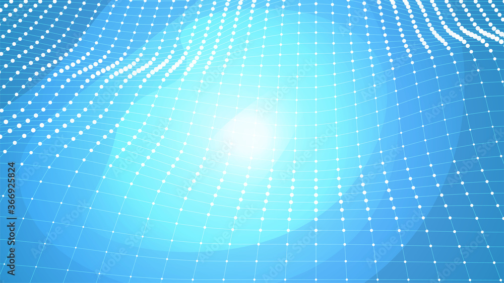 Abstract blue background. 3d computer landscape. Geometric grid pattern. Technology texture. Empty space. Hi tech wallpaper. Presentation, web banner or print template. Stock vector illustration Abstract blue background. 3d computer landscape. Geometric grid pattern. Technology texture. Empty space. Hi tech wallpaper. Presentation, web banner or print template. Stock vector illustration