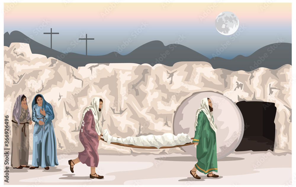 Easter Story - Joseph Of Arimathea and Nicodemus Carrying Jesus' Body ...