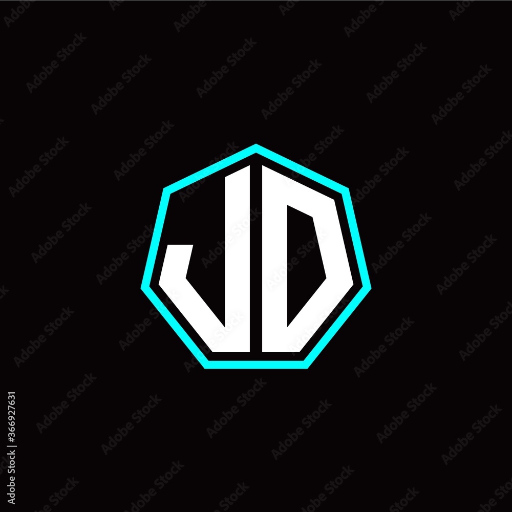 J O initials modern polygon logo template J O initials modern polygon logo template