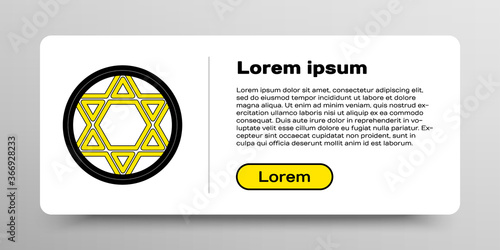 Line Star of David icon isolated on white background. Jewish religion symbol. Symbol of Israel. Colorful outline concept. Vector.