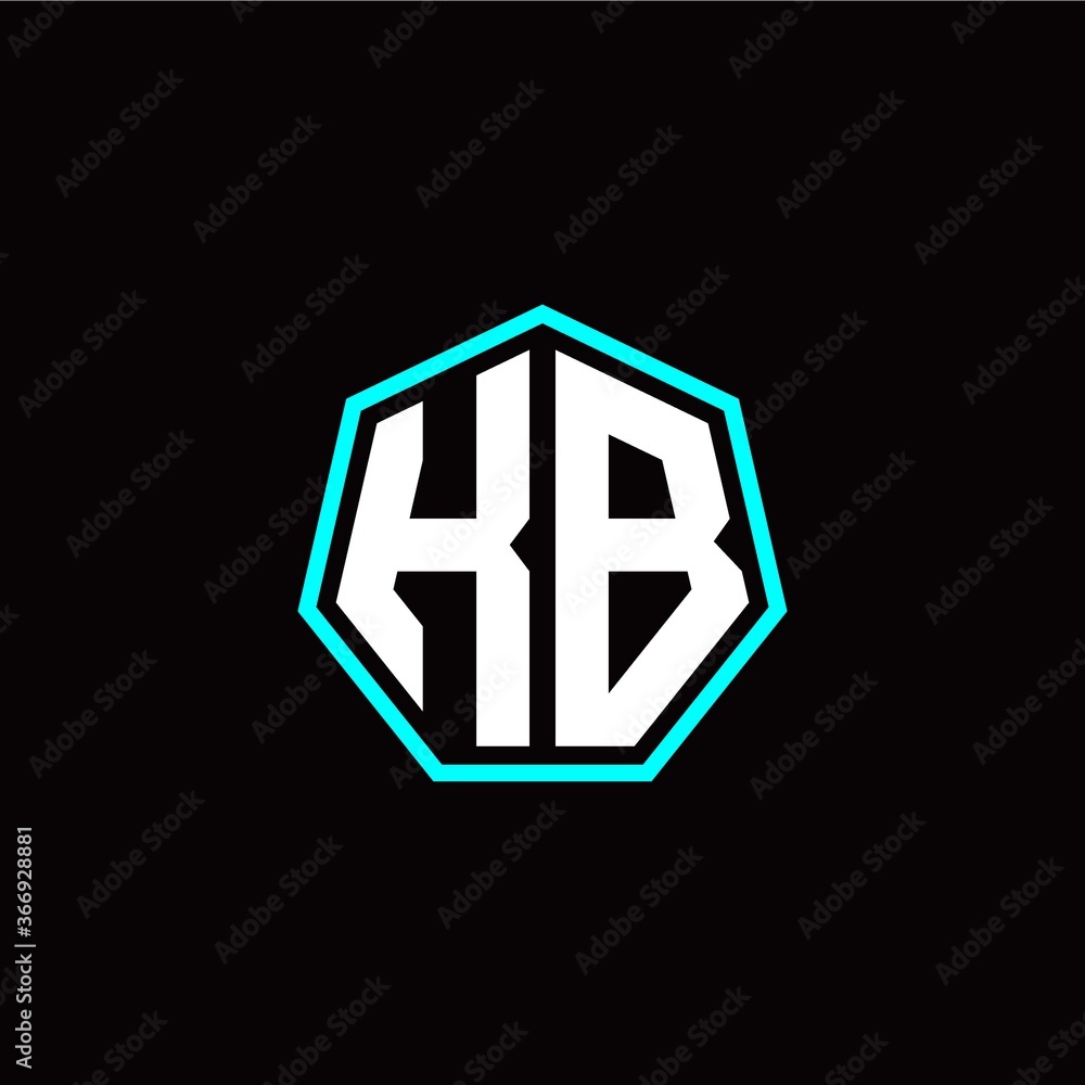 K B initials modern polygon logo template K B initials modern polygon logo template