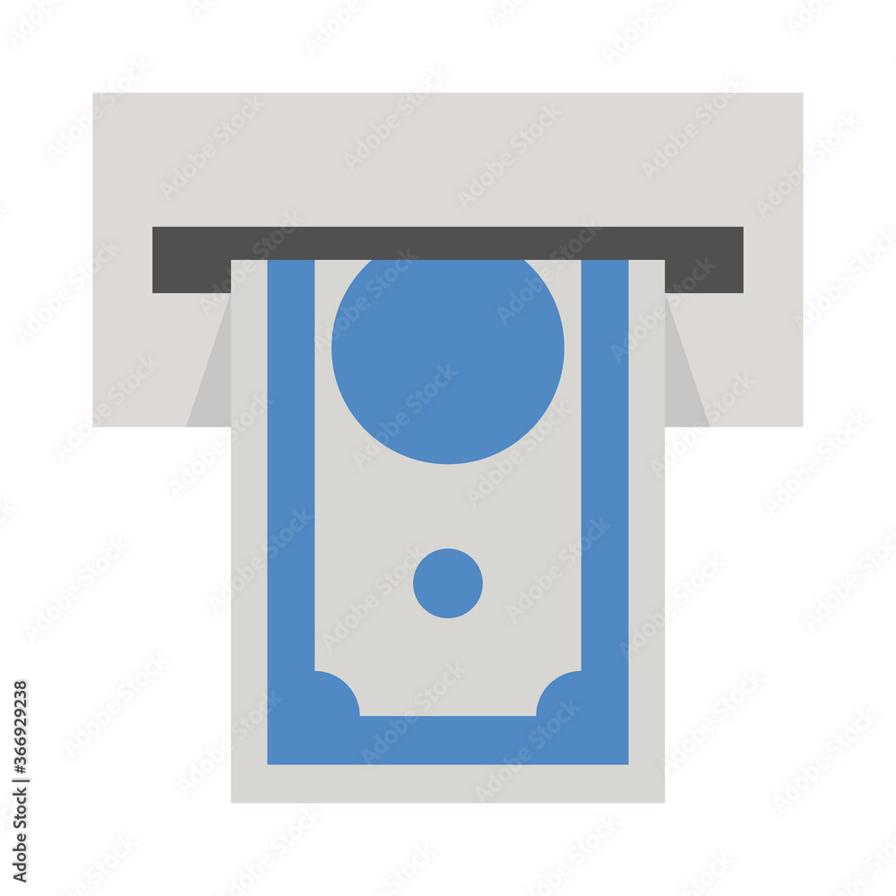 Business & Finance, Withdrawal money, Flat color icon. Business & Finance, Withdrawal money, Flat color icon.