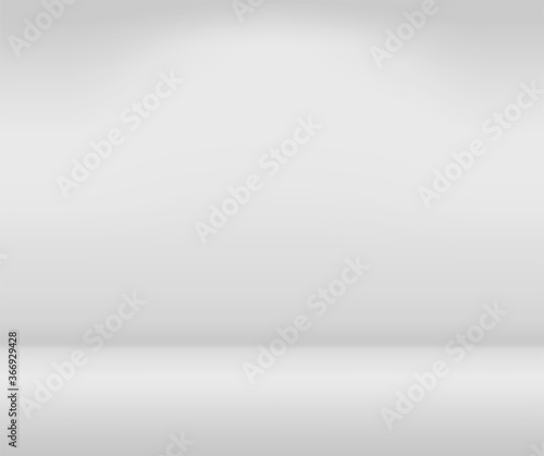 Gray empty room studio gradient used for background and display your product. Vector illustration.