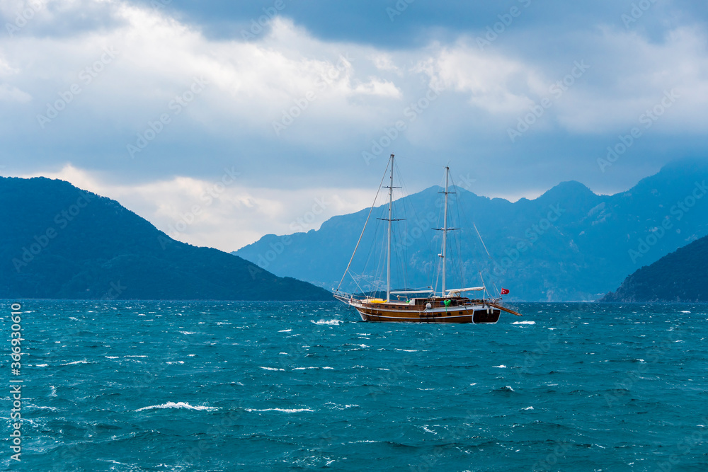 Marmaris Bay view at stormy day in Turkey Marmaris Bay view at stormy day in Turkey