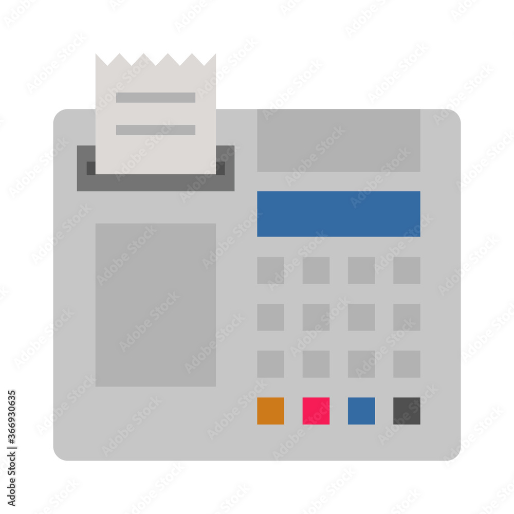 Business & finance, Telephone receipt, Flat color icon. Business & finance, Telephone receipt, Flat color icon.
