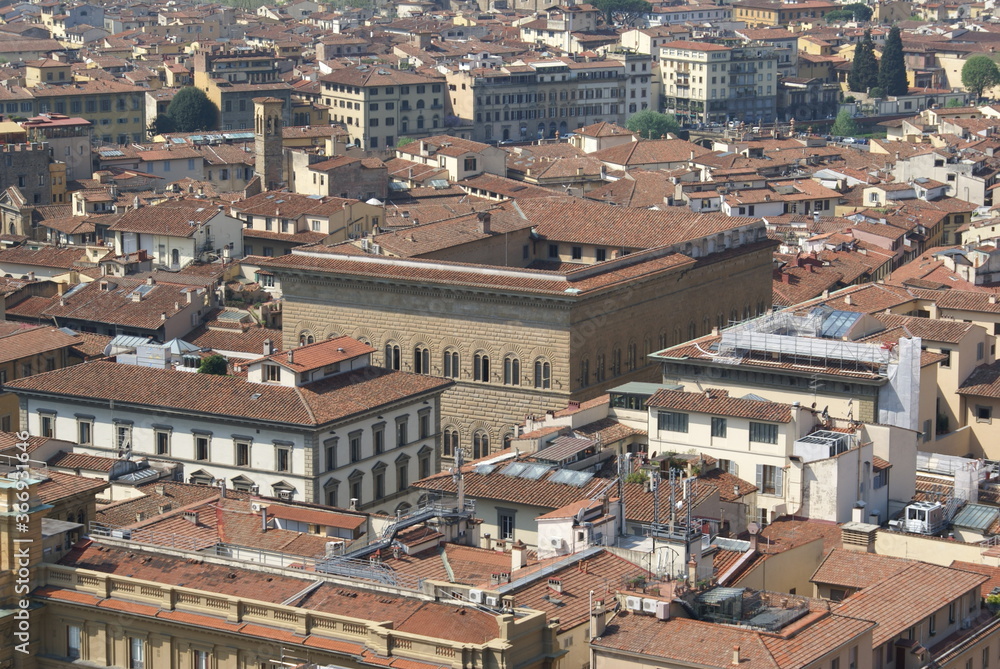 Florence, Italy: aerial view of the city centre