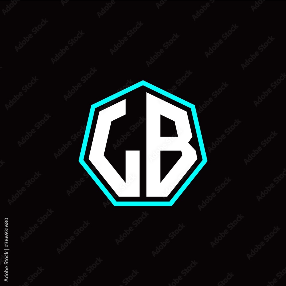 L B initials modern polygon logo template L B initials modern polygon logo template