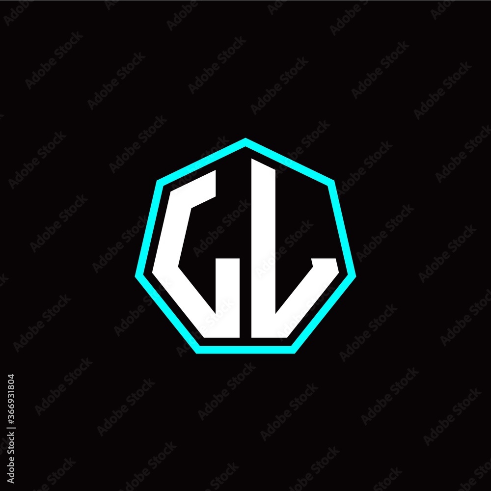 L L initials modern polygon logo template L L initials modern polygon logo template