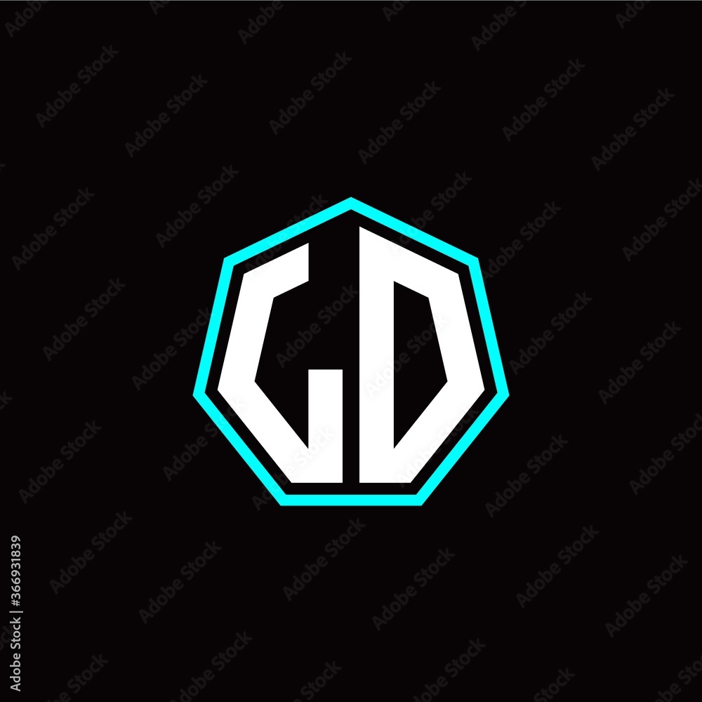 L O initials modern polygon logo template L O initials modern polygon logo template