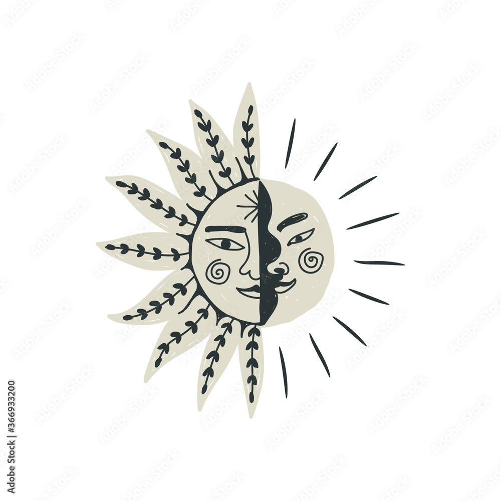 Modern bohemian style, folk tribal art in the Scandinavian style. Folk mythology, Swedish folklore. animals and plants. Modern bohemian style, folk tribal art in the Scandinavian style. Folk mythology, Swedish folklore. animals and plants.