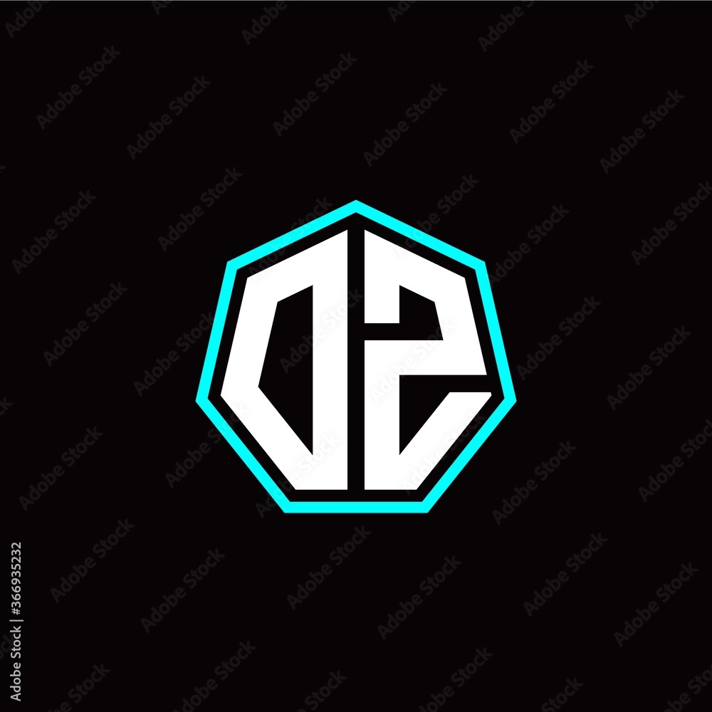 O Z initials modern polygon logo template O Z initials modern polygon logo template