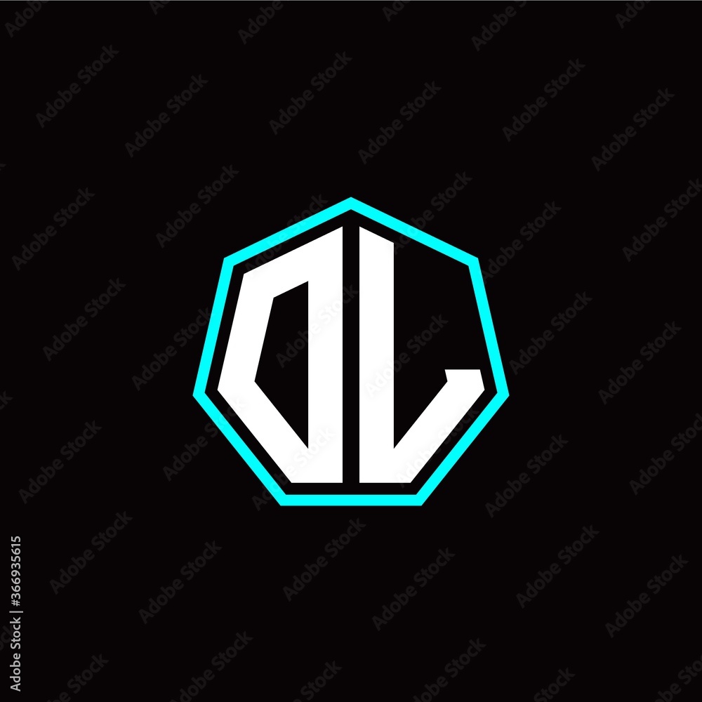 O L initials modern polygon logo template O L initials modern polygon logo template