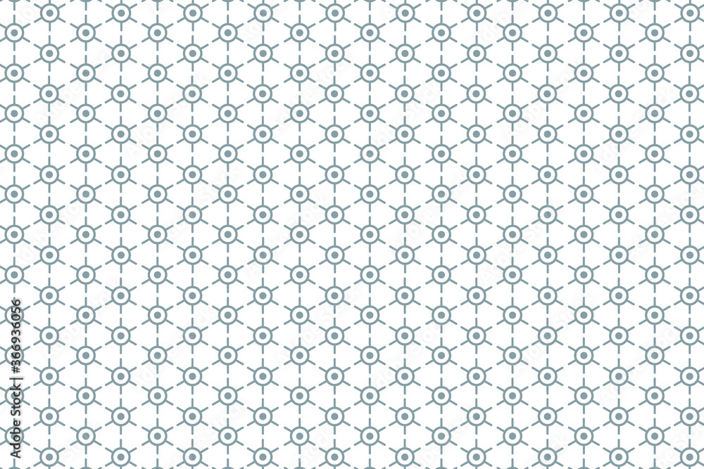 Seamless heather grey and white geometric dot and dash pattern grid