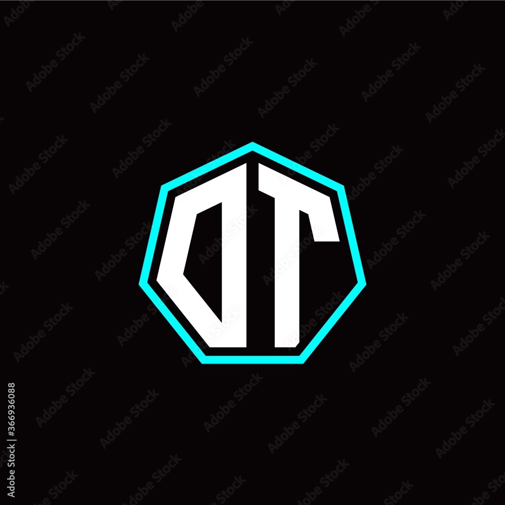O T initials modern polygon logo template O T initials modern polygon logo template