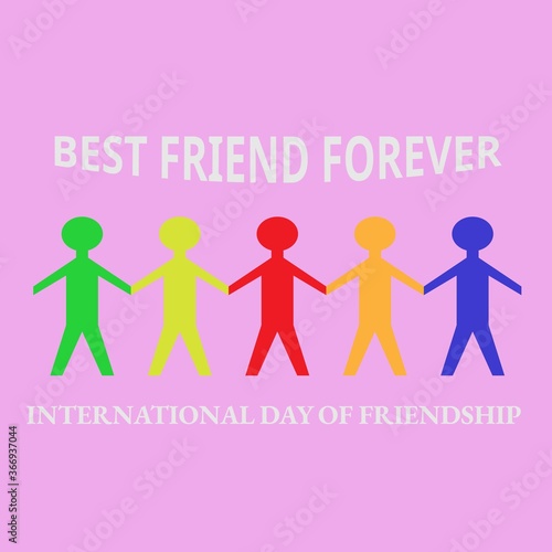 Illustration vector design of international day of friendship