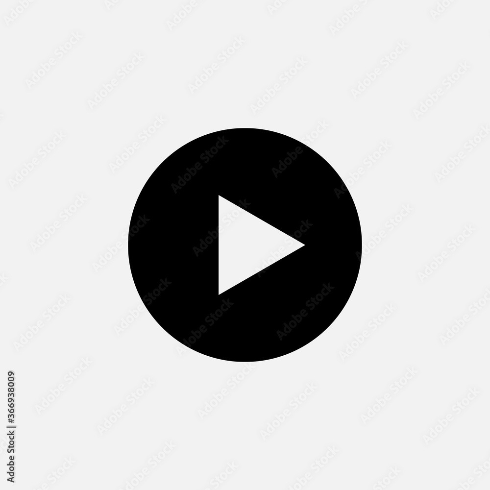 Video play button icon. Multimedia, media player symbol. Start watching sign. Video play button icon. Multimedia, media player symbol. Start watching sign.