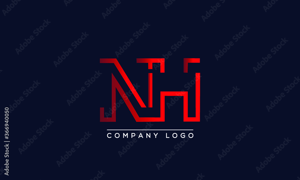 Creative letters NH or HN Logo Design Vector Template. Initial Letters NH Logo Design Creative letters NH or HN Logo Design Vector Template. Initial Letters NH Logo Design