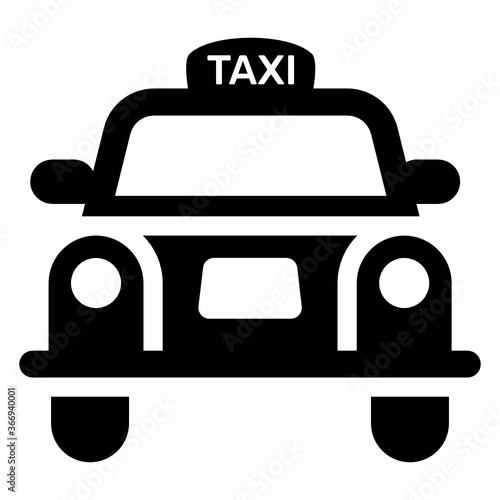 
Taxi glyph icon design, local transport 
