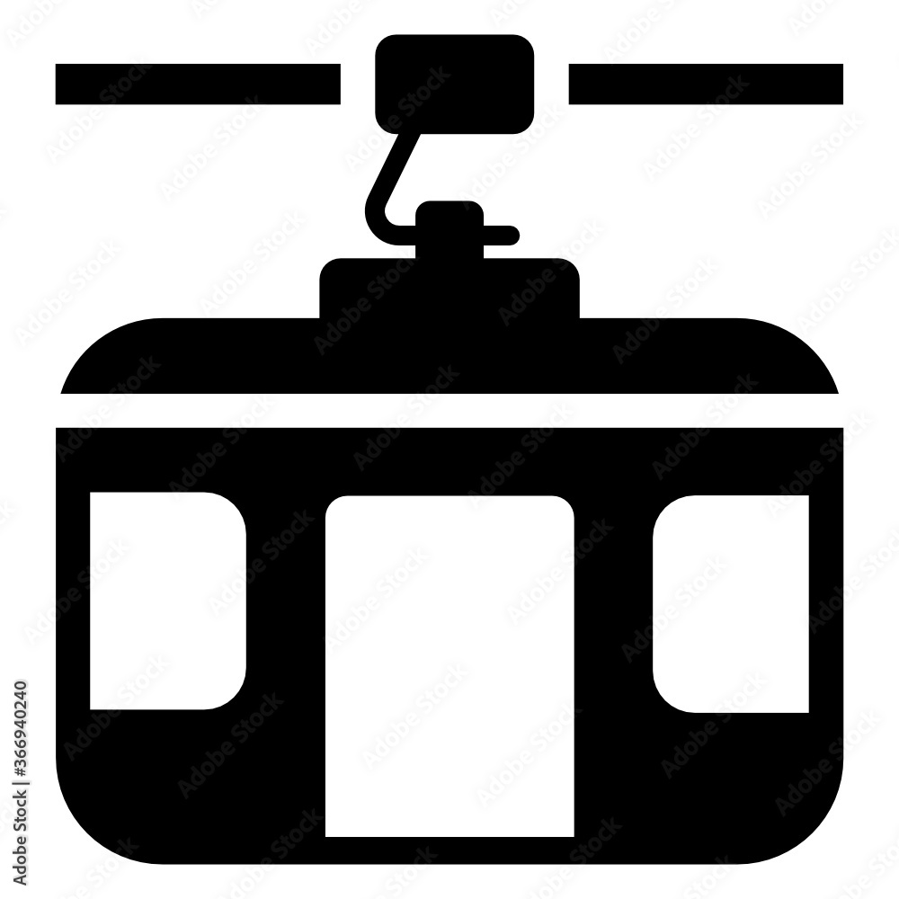 Gondola icon design, filled vector of electronic chairlift
Gondola icon design, filled vector of electronic chairlift