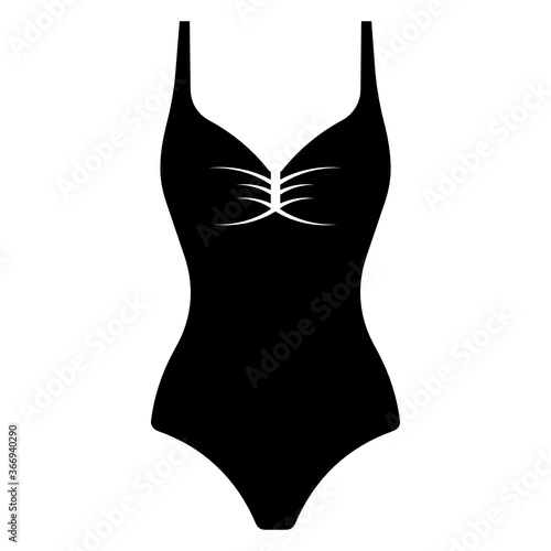 
Bikini icon in filled style, swimsuit glyph vector
