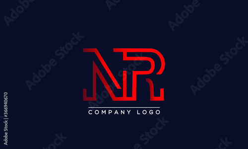 Creative letters NR or RN Logo Design Vector Template. Initial Letters NR Logo Design	