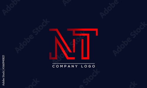 Creative letters NT or TN Logo Design Vector Template. Initial Letters NT Logo Design 