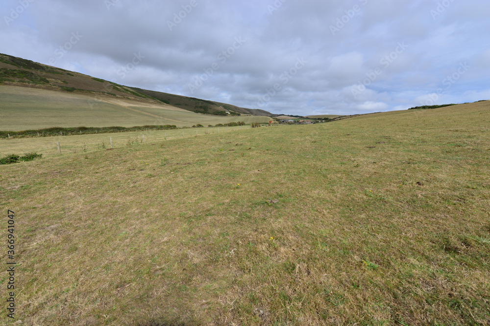 A shallow valley at Compton Chine in the Isle of Wight
