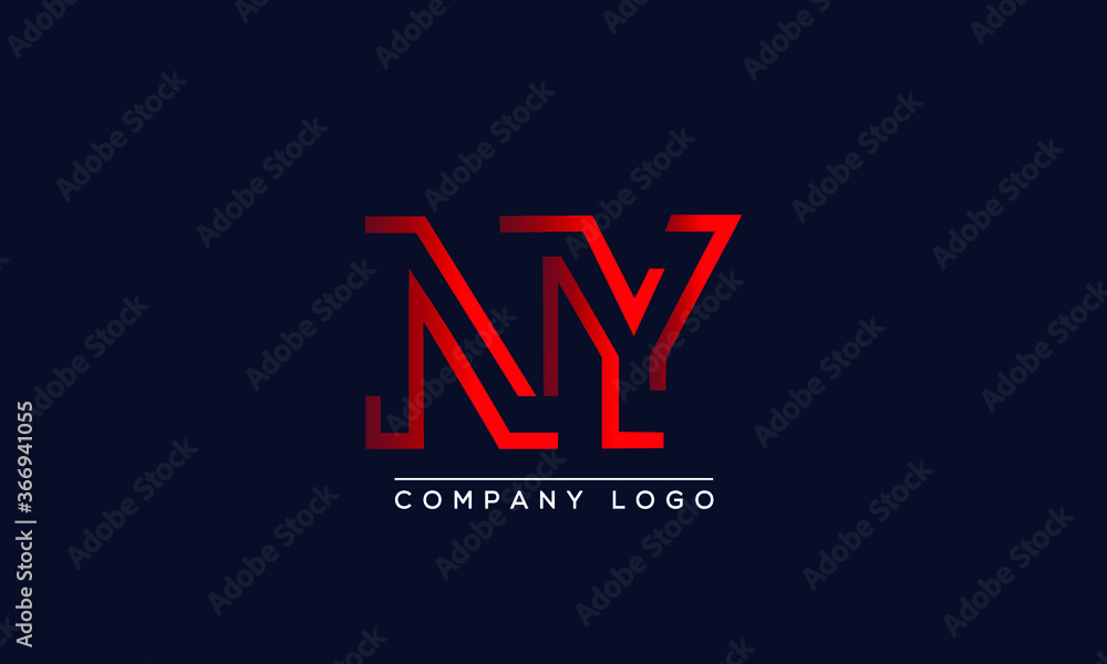 Creative letters NY or YN Logo Design Vector Template. Initial Letters NY Logo Design Creative letters NY or YN Logo Design Vector Template. Initial Letters NY Logo Design