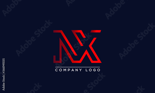 Creative letters NX or XN Logo Design Vector Template. Initial Letters NX Logo Design	 photo