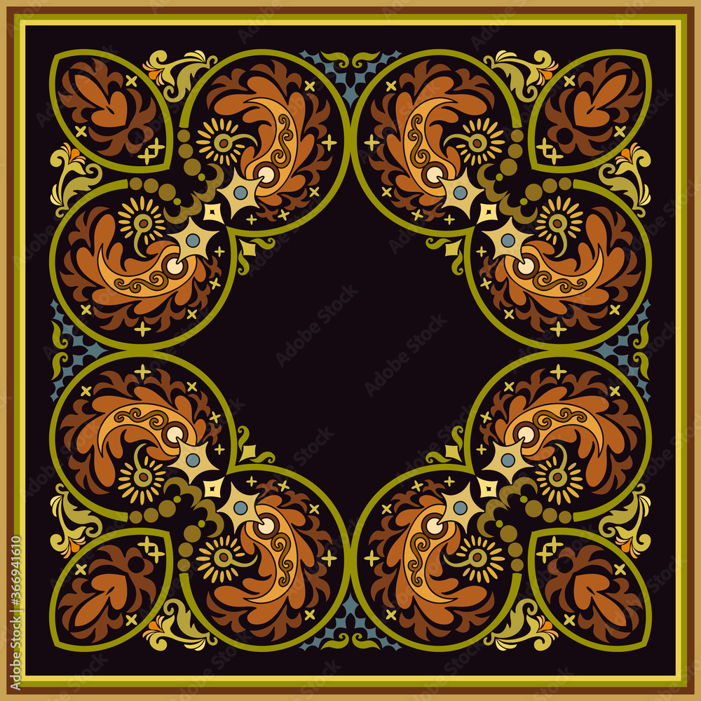 Vector ethnic abstract flower illustration Vector ethnic abstract flower illustration