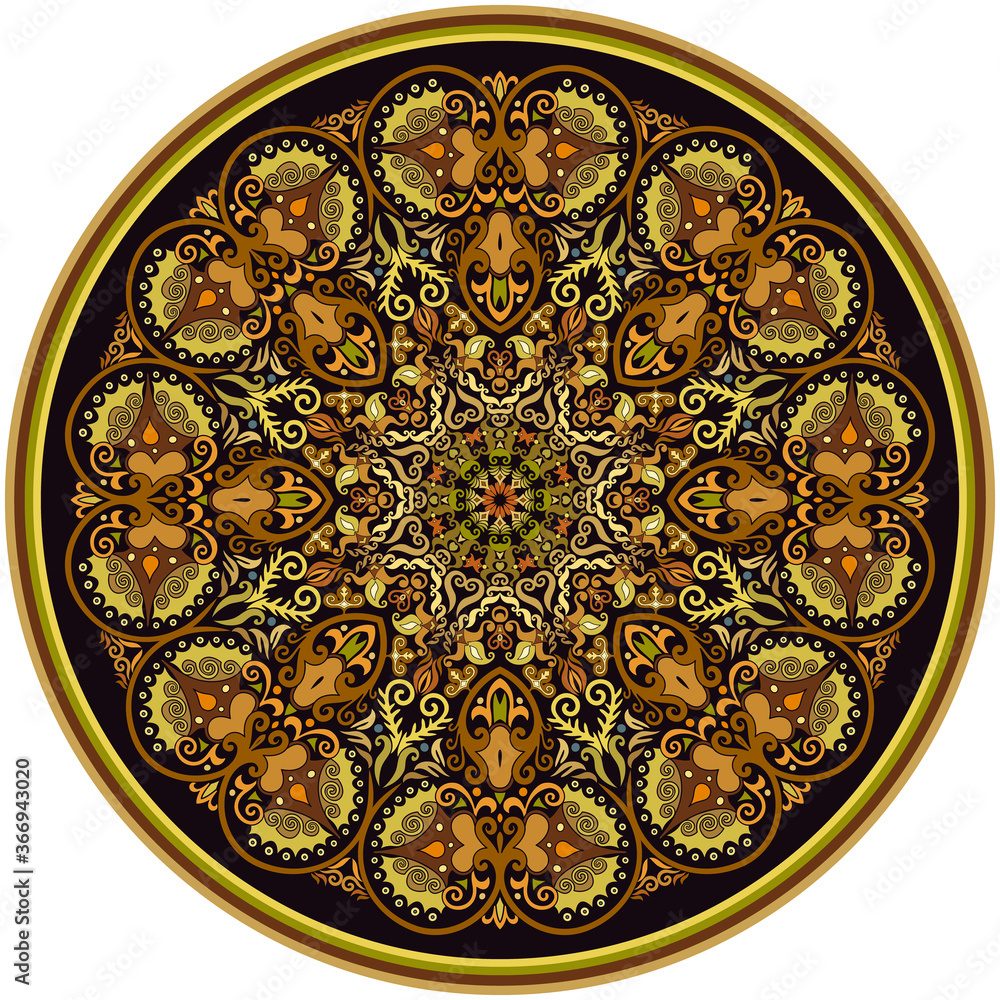 Vector ethnic abstract flower illustration Vector ethnic abstract flower illustration