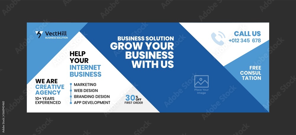 Fototapeta premium Business social media cover and banner template