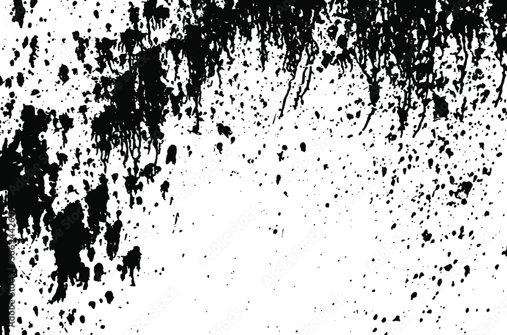 Black paint stains.Grunge texture. Grunge black and white vector overlay. Grungy grainy surface. Black paint stains.Grunge texture. Grunge black and white vector overlay. Grungy grainy surface.