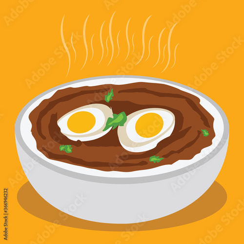 Egg curry in a bowl