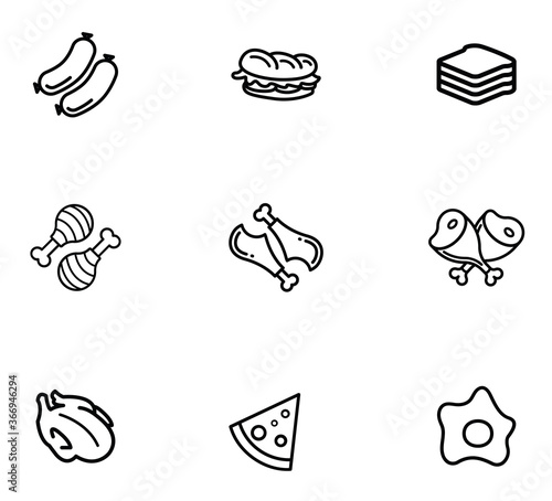 Collection of food icons