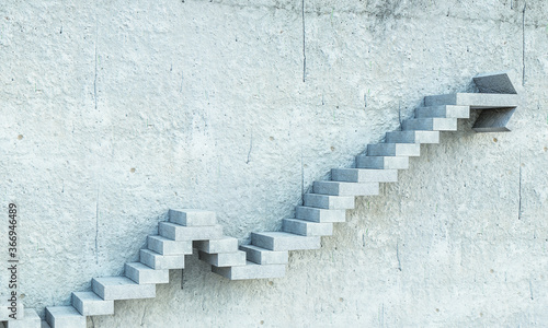 Stairs as symbol of growth and challenges