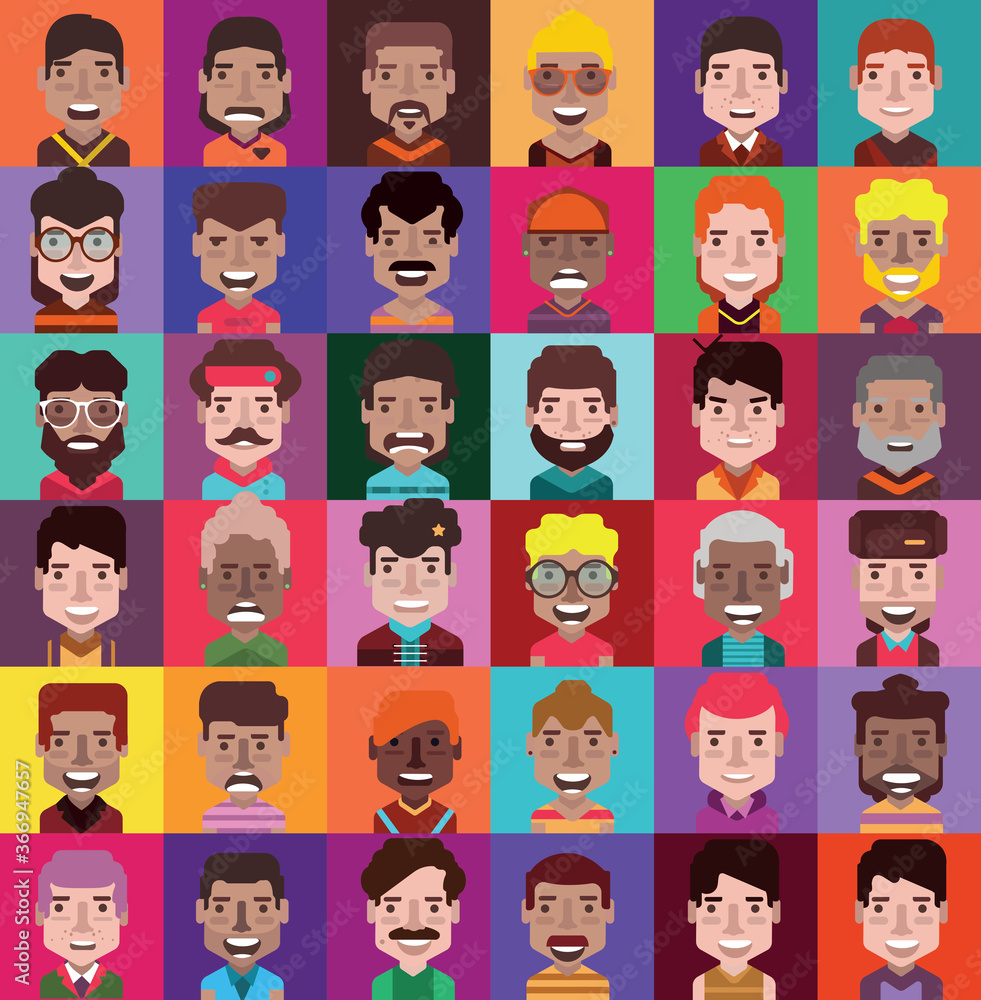 Collection of avatars ( Man and woman Characters ) Collection of avatars ( Man and woman Characters )