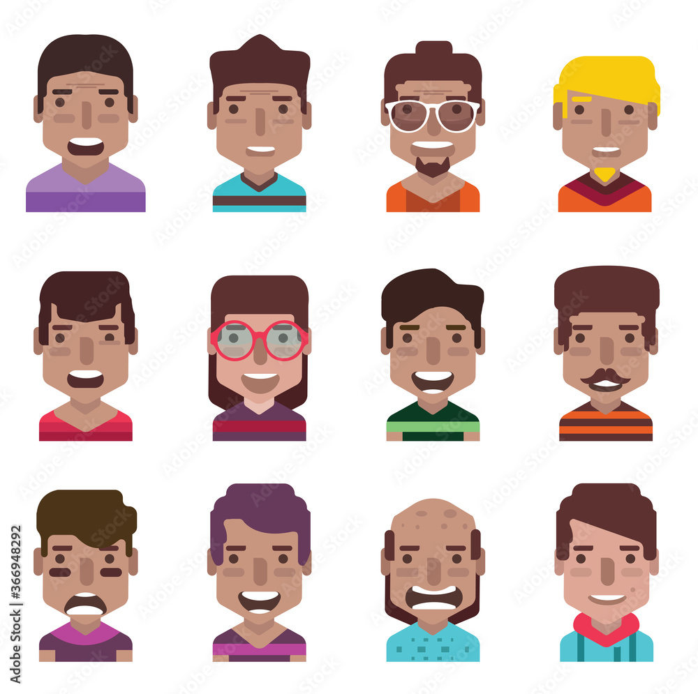 Collection of avatars ( Man and woman Characters ) Collection of avatars ( Man and woman Characters )