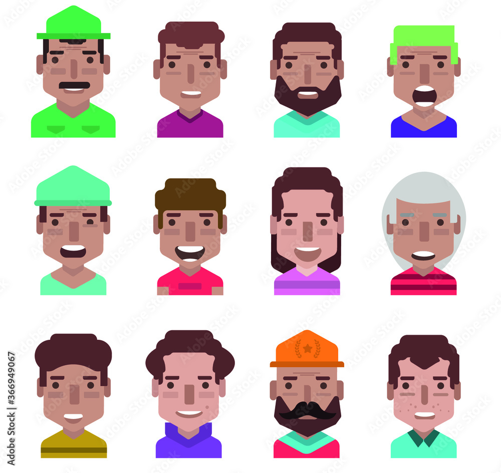 Avatar icon set - High quality avatars. User avatars, for social network (Male and female faces ) Avatar icon set - High quality avatars. User avatars, for social network (Male and female faces )