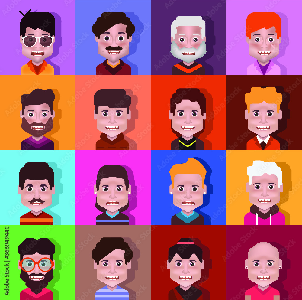 Avatar icon set - High quality avatars. User avatars, for social network (Male and female faces ) Avatar icon set - High quality avatars. User avatars, for social network (Male and female faces )