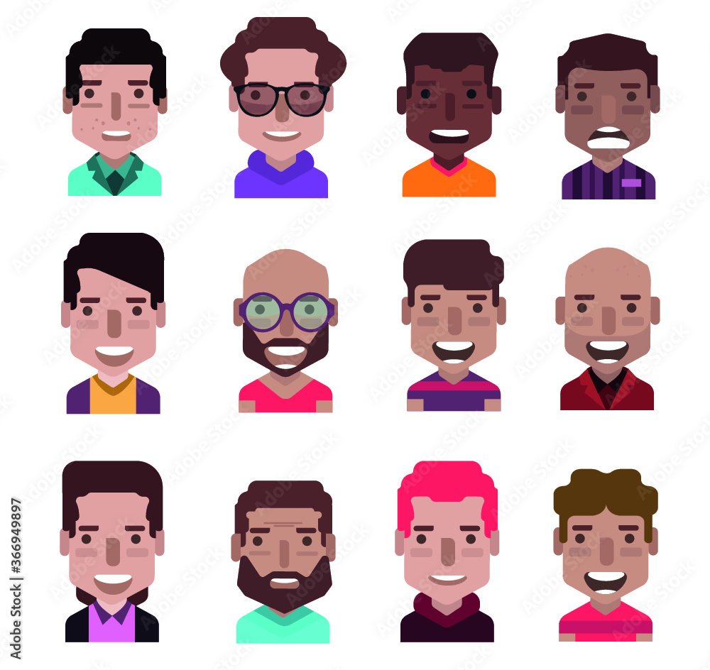 Avatar icon set - High quality avatars. User avatars, for social network (Male and female faces ) Avatar icon set - High quality avatars. User avatars, for social network (Male and female faces )